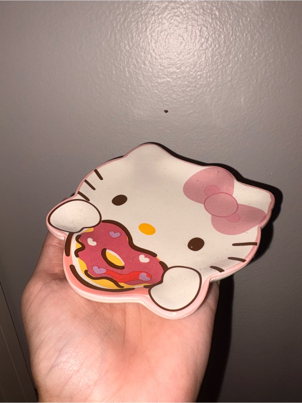 Hello Kitty Pink and White Donut Trinket Tray